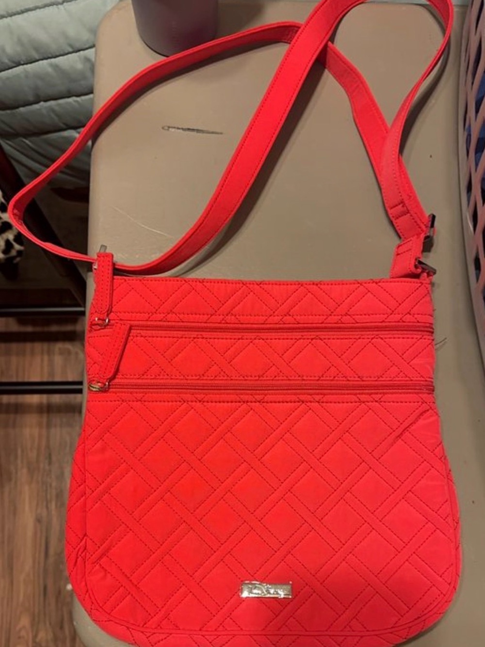 Vera Bradley Quilted Crossbody Bag - Coral